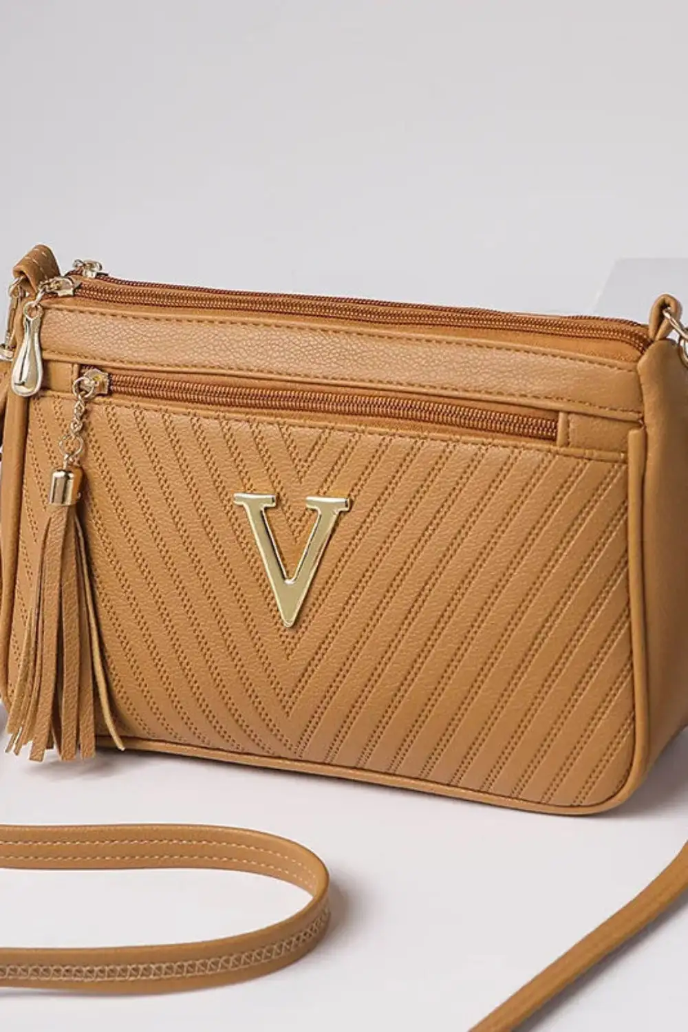Square PU Leather Messenger Bag Lightweight Chic