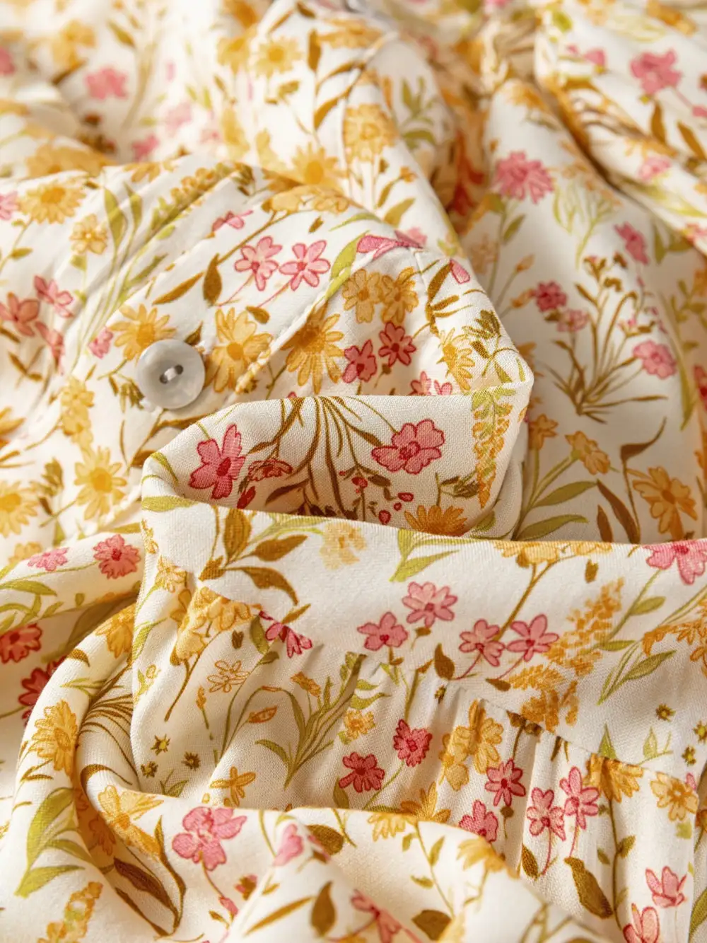 Comfort Fit Floral Printed Ruffle Dress
