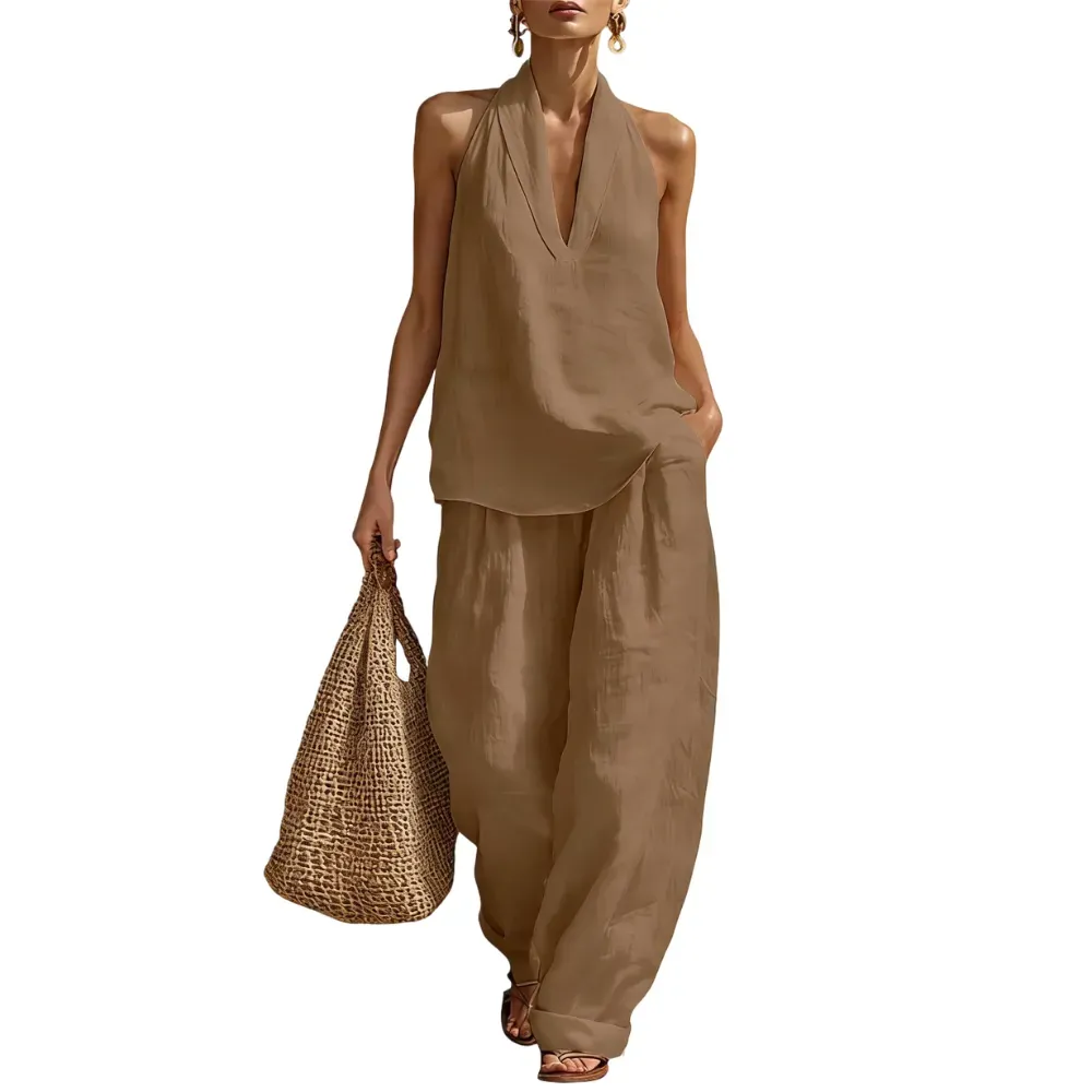 Boho Linen Two Piece Set