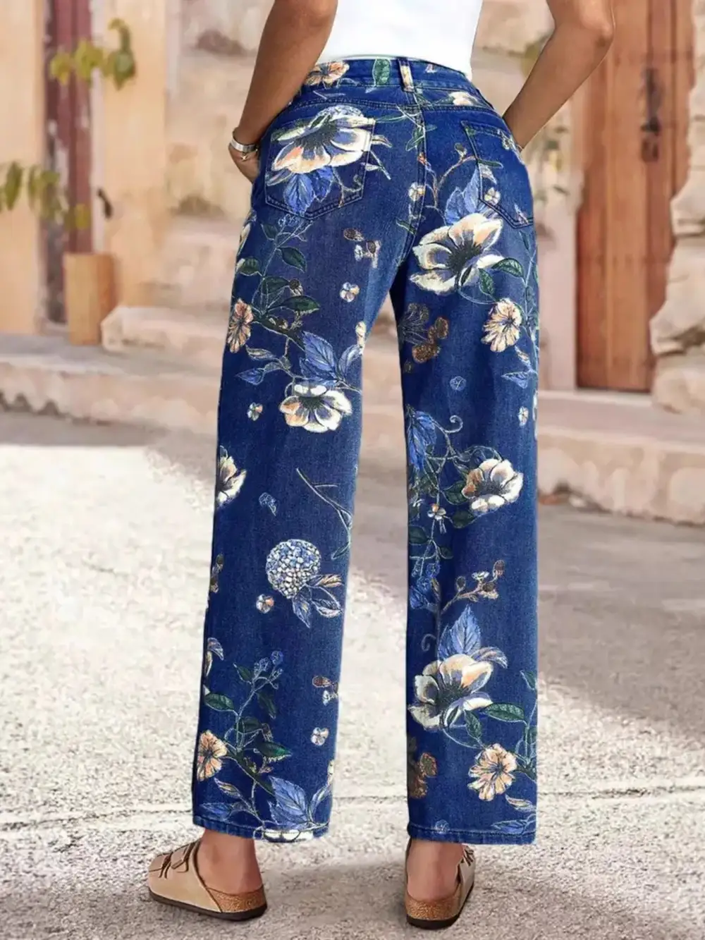 Casual Wide Leg Denim Jeans