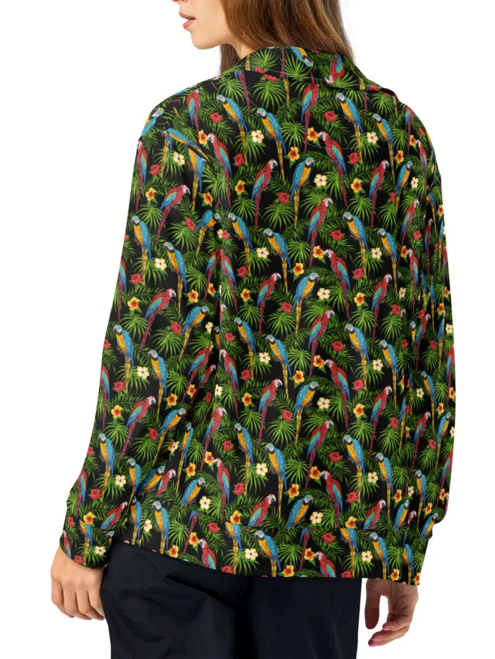 Tropical Bird Print Jacket