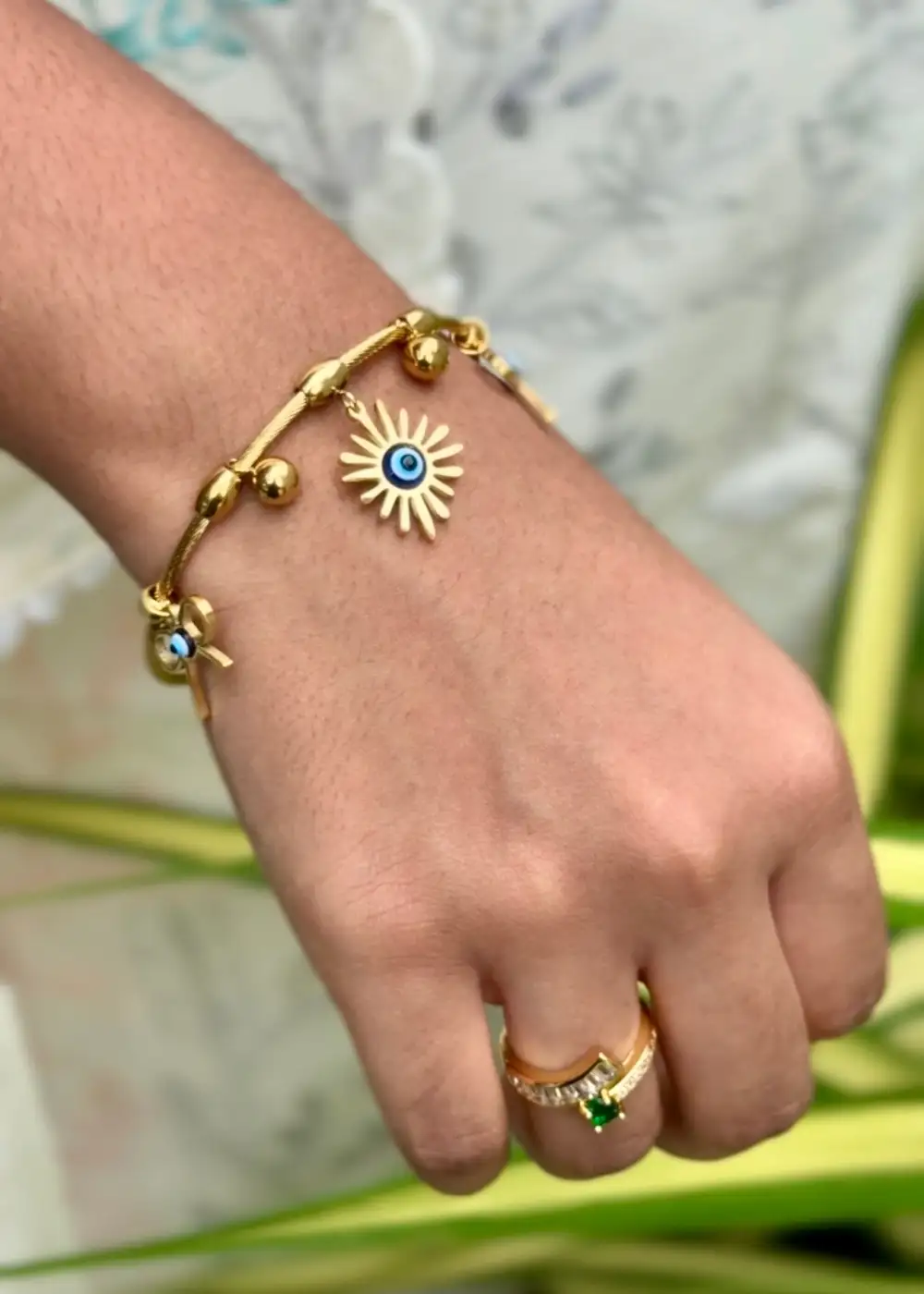 Sunbeam Evil Eye Bracelet