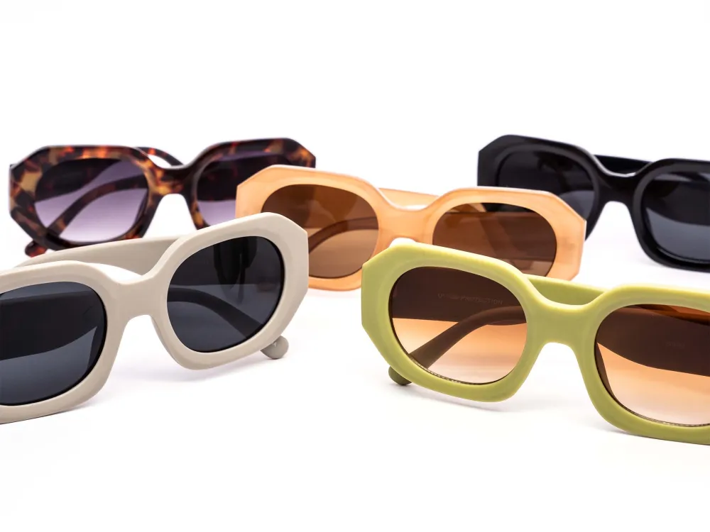 12-Pack Chunky Hexagon Octagon Assorted Sunglasses