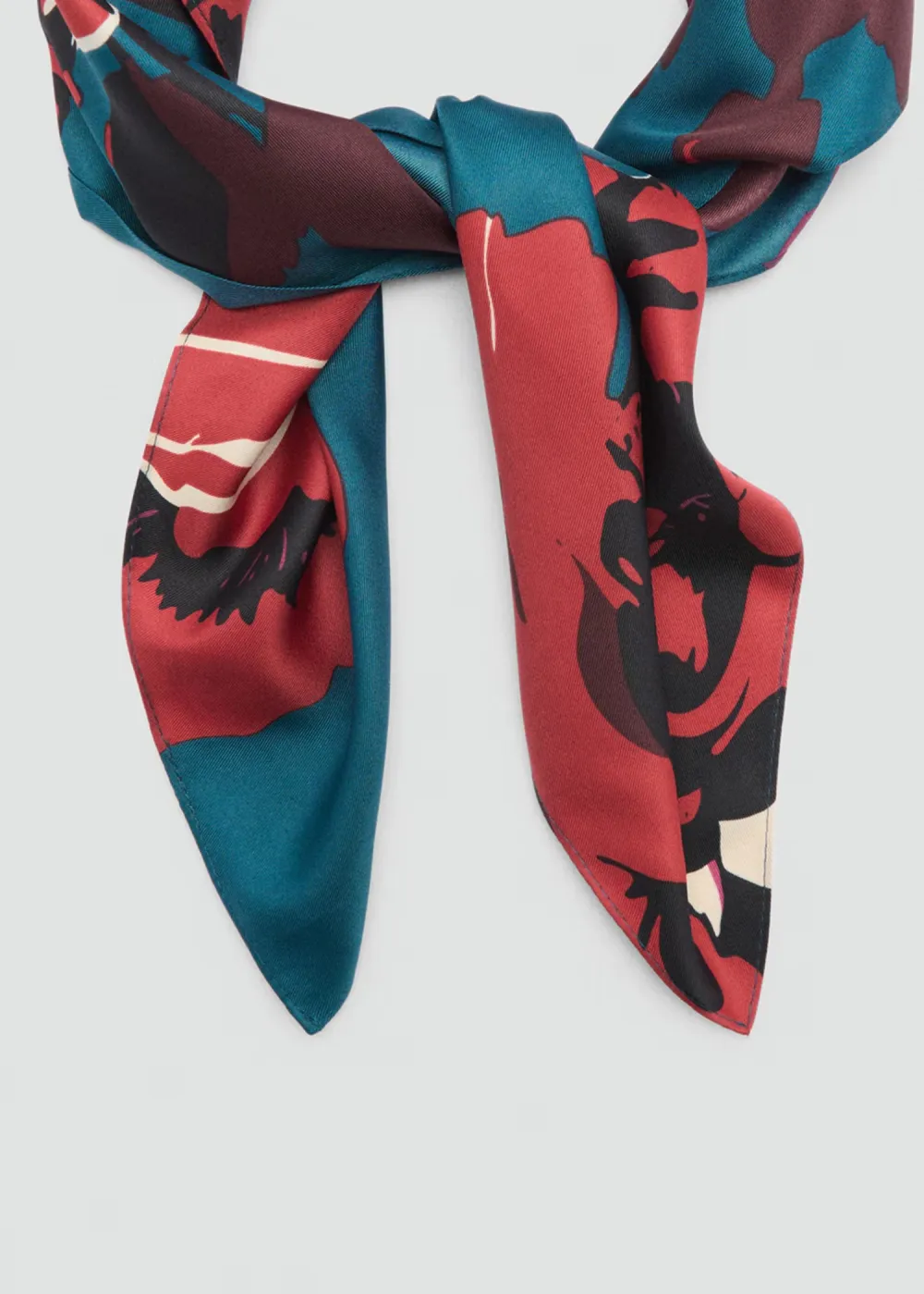 Daily Blue Floral-Print Scarf