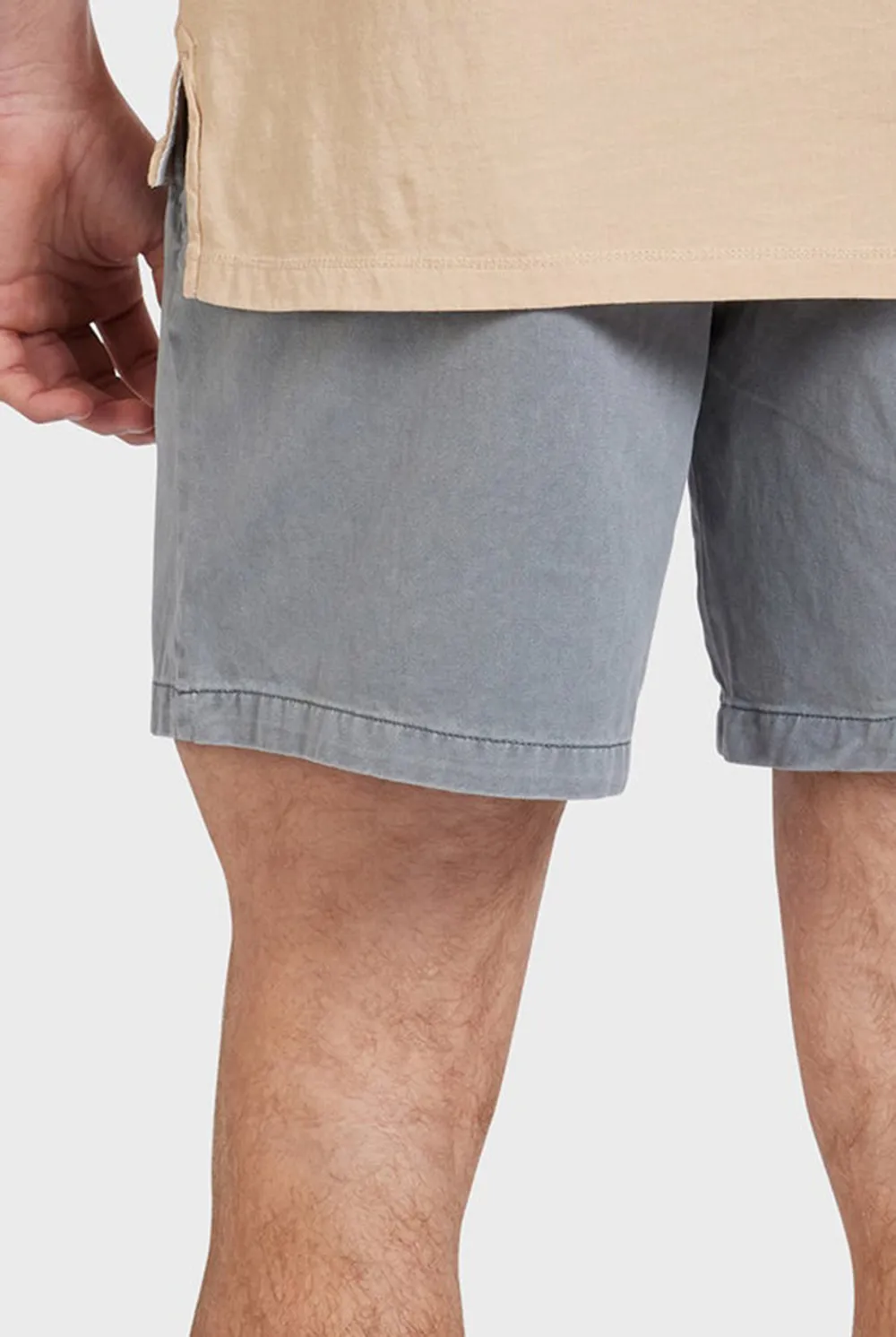 Gray Garment Dyed Shorts