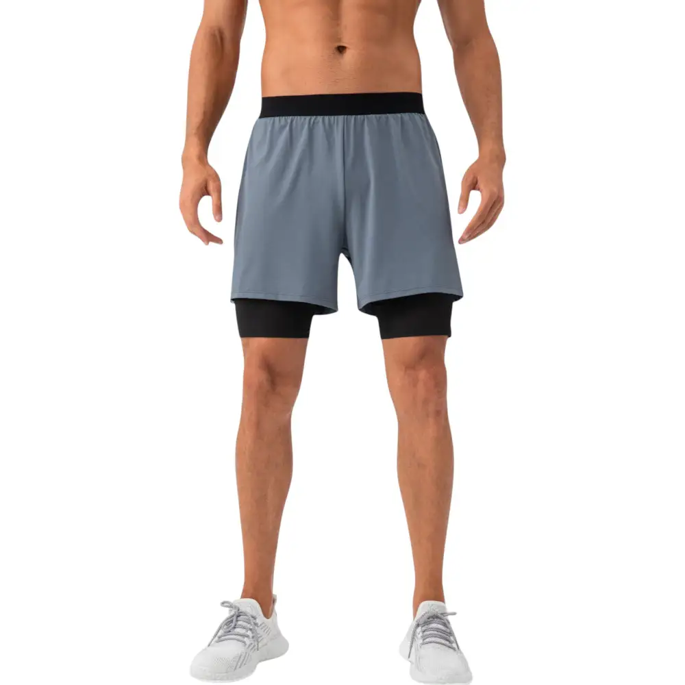 Elastic-Waist Compression Men's Athletic Shorts
