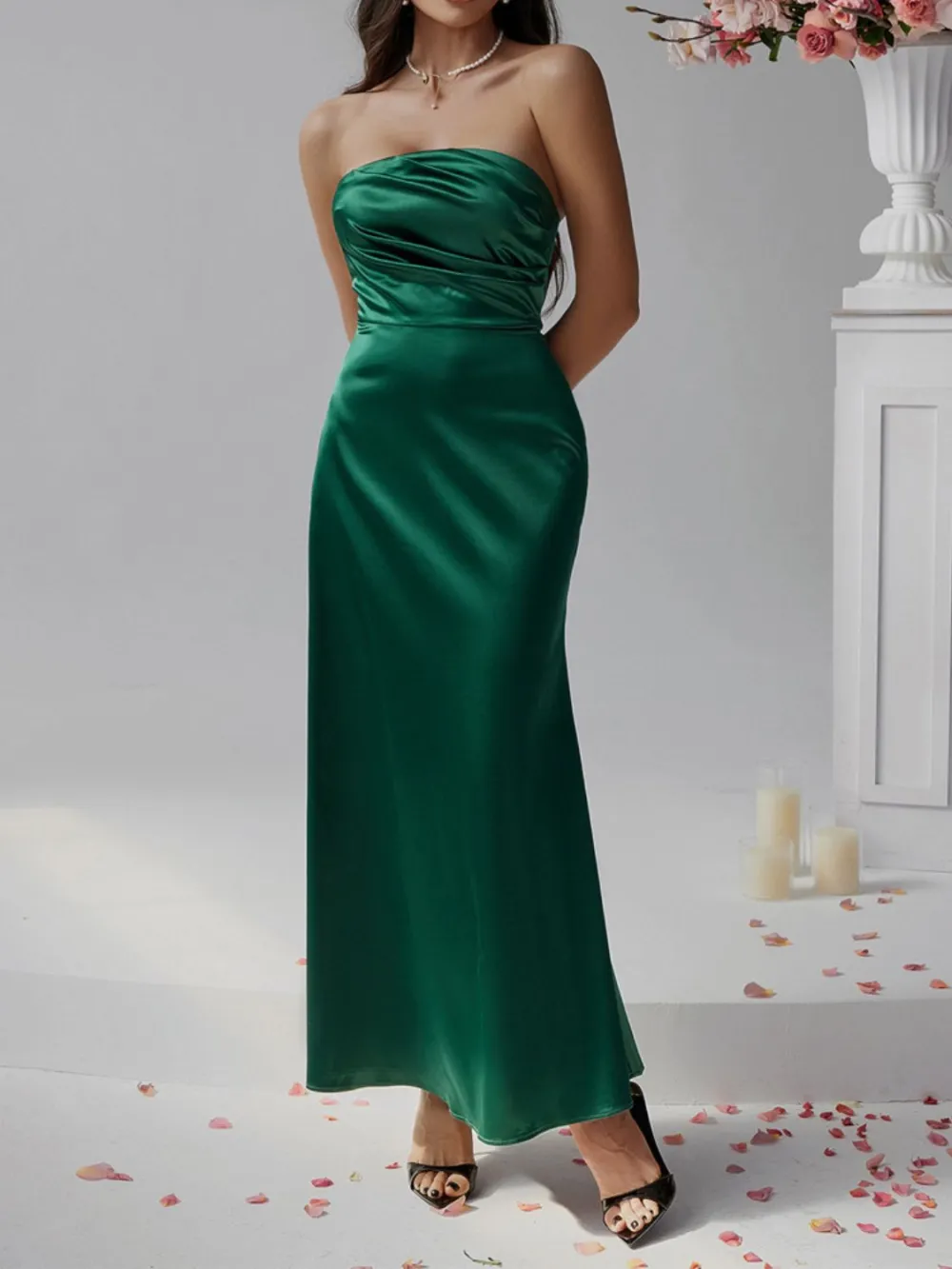 Classic Ruched Maxi Dress
