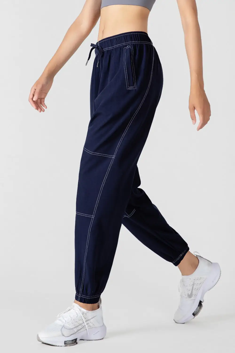 Drawstring Pocketed Jogger Pants