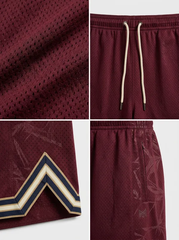 Active Geometric Pattern Look Men's Basketball Shorts