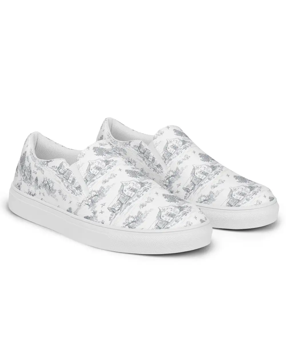 Old Country Pattern Slip On Shoes