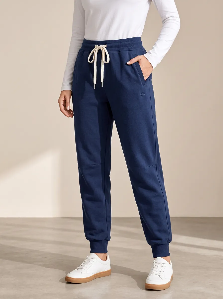 Women's Modern Navy Joggers