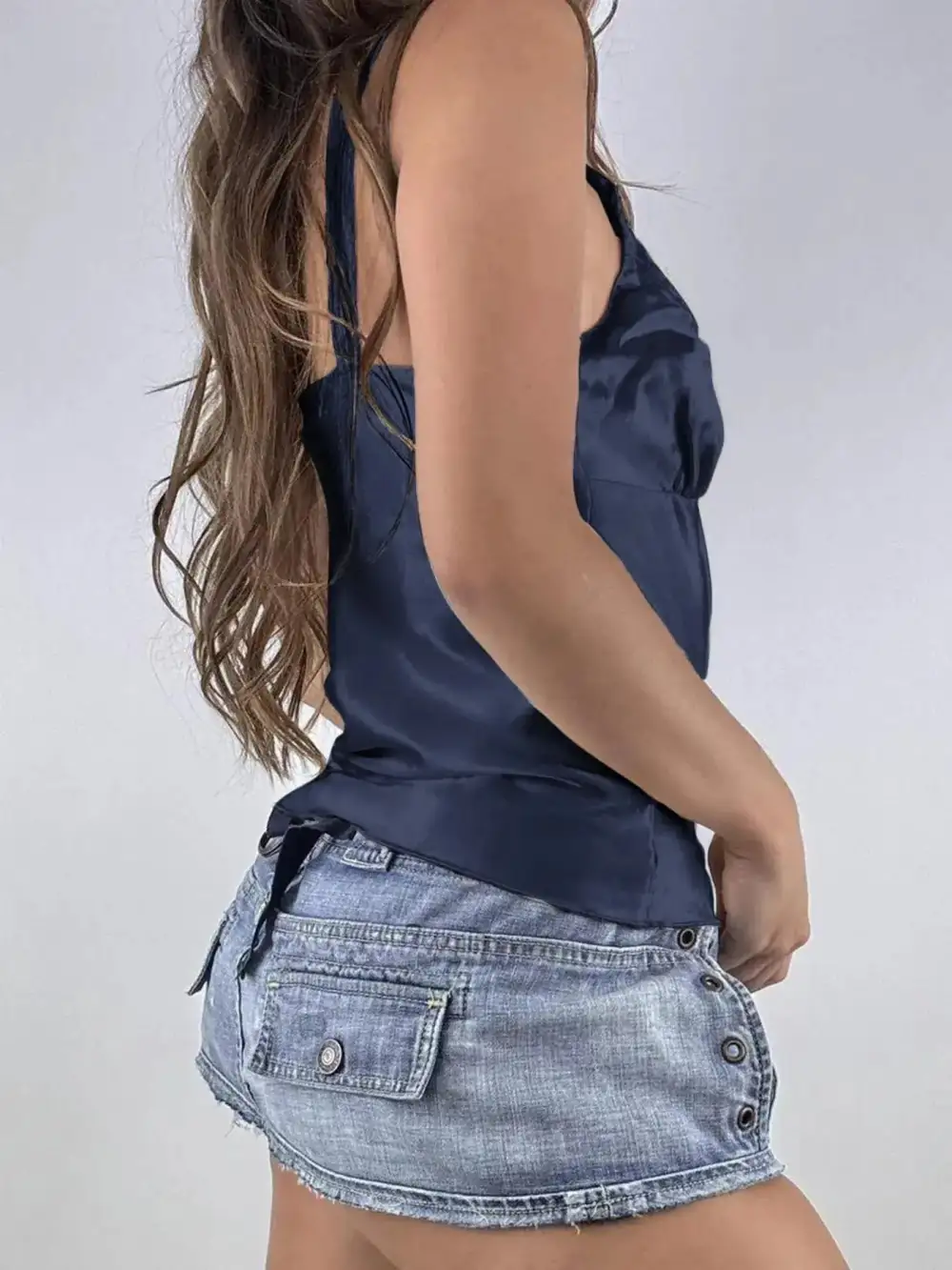 Lace Trim V Neck