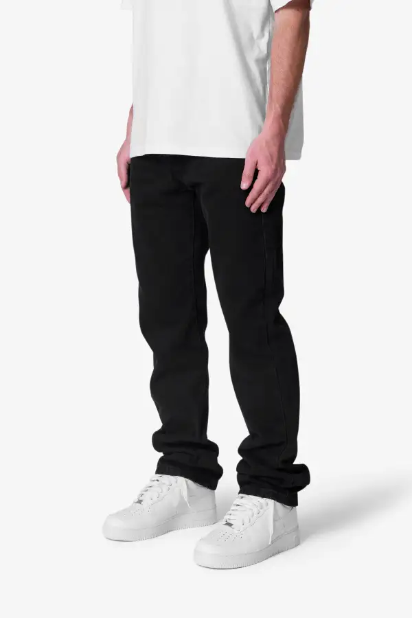Raw Finish Straight Jeans