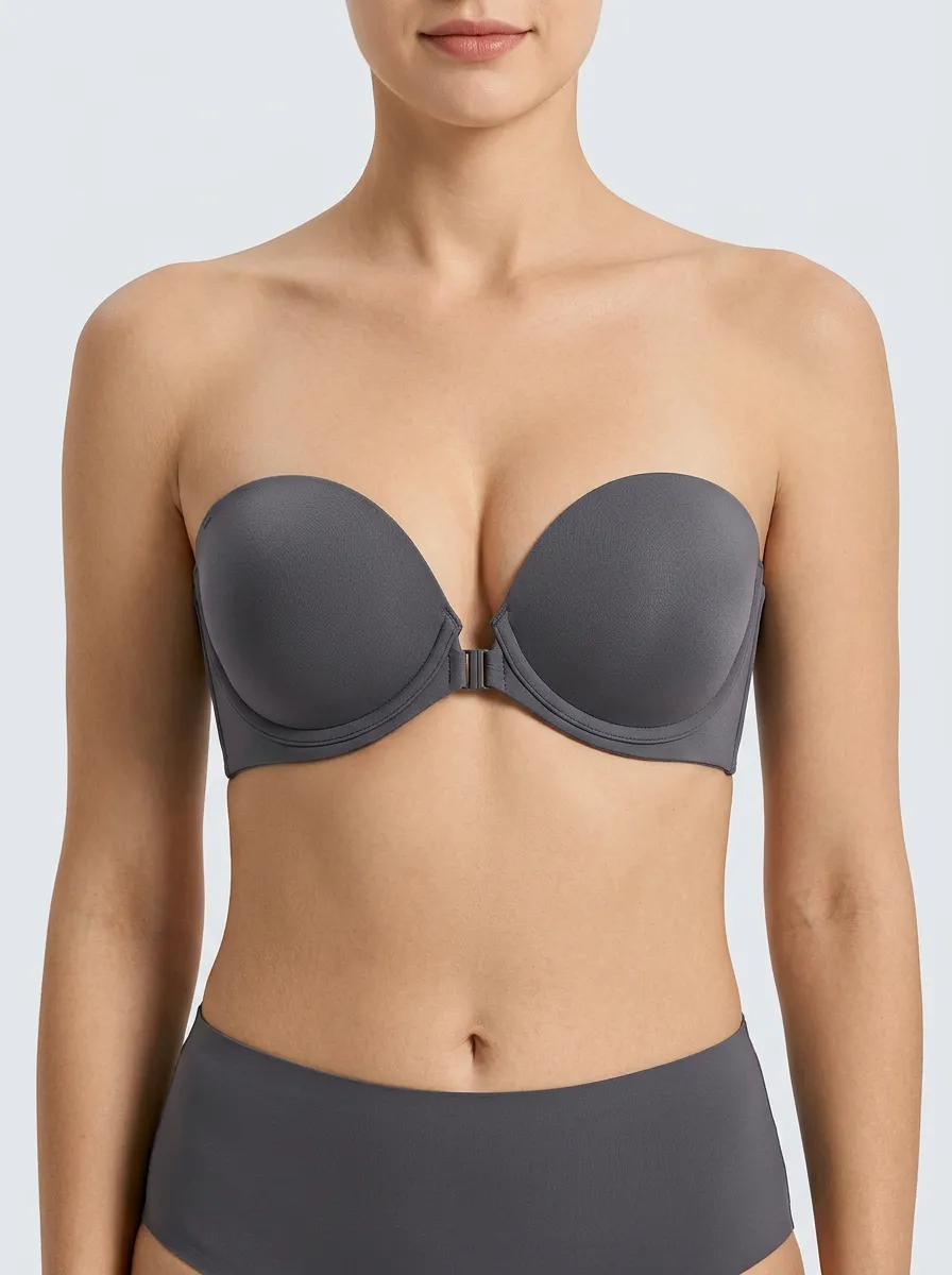 Women's Underwire Front-Closure Strapless Bra