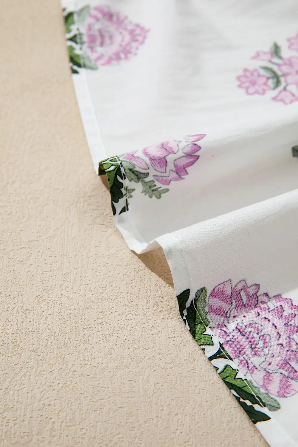Polished Detail Floral Printed Split Neck Maxi Dress