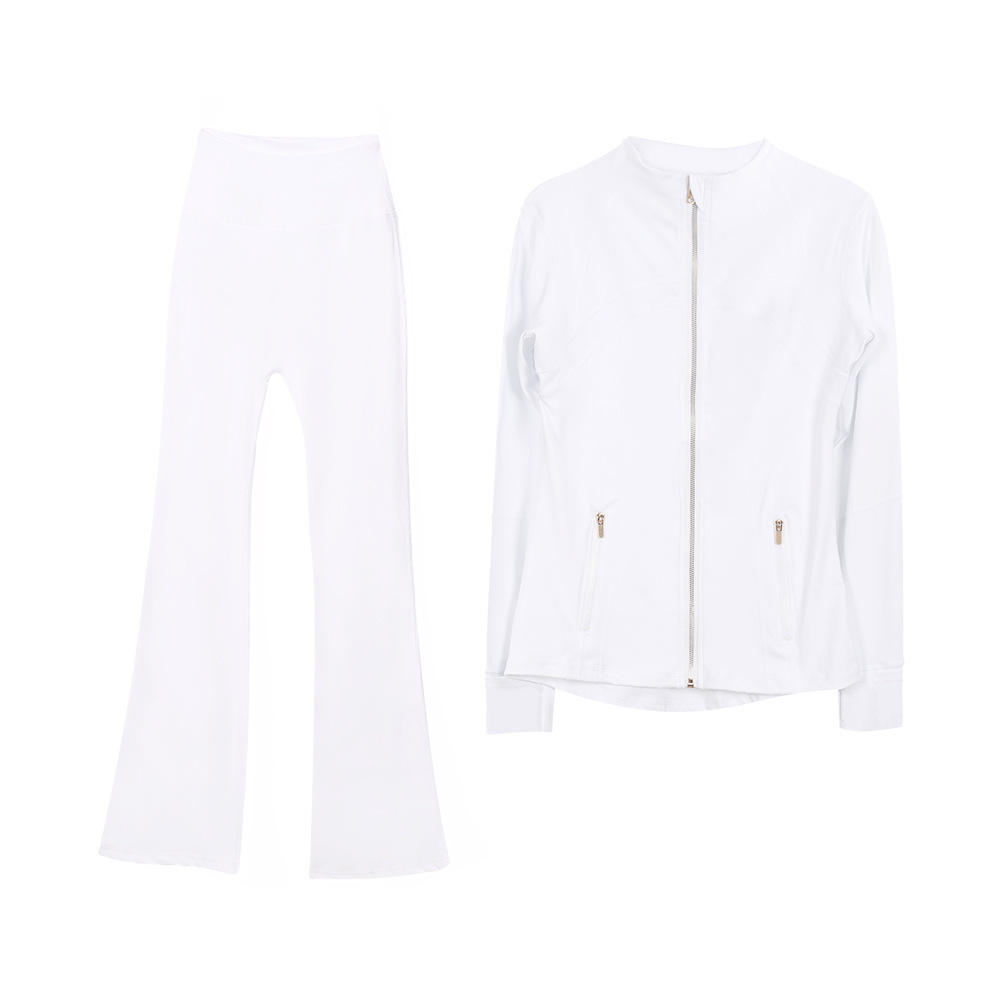 Women’s Slim Fit Long Sleeve Jacket & Flared Pants Set