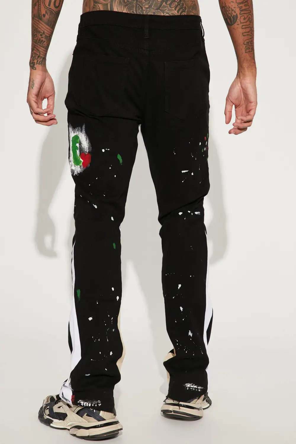 Art Graphic Slim Stacked Flared Pants
