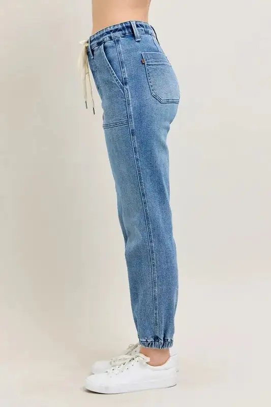High Waist Jogger Plus Denim Jeans