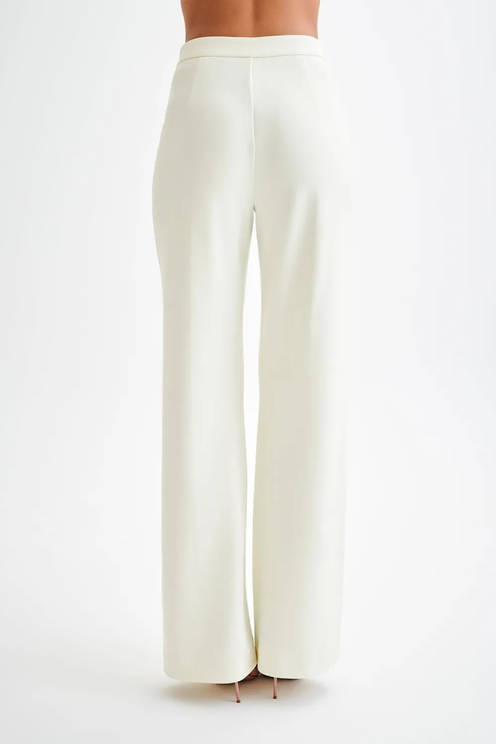 Slight Stretch Pleated Wide Leg Pants