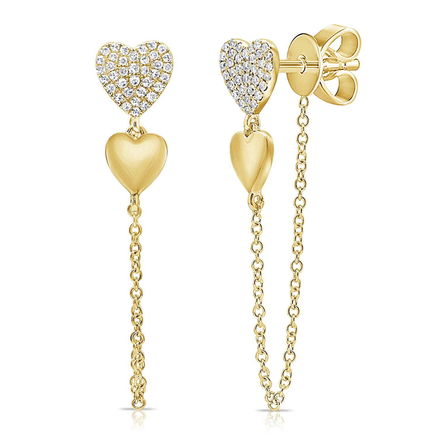 Elegant Heart Gem Detail Earrings