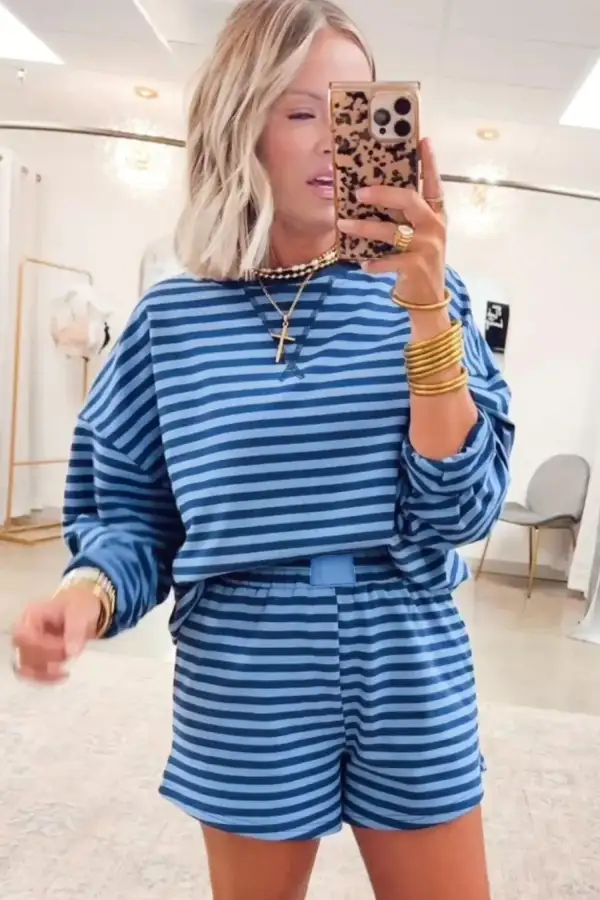 Long Relaxed Shorts Lounge Set