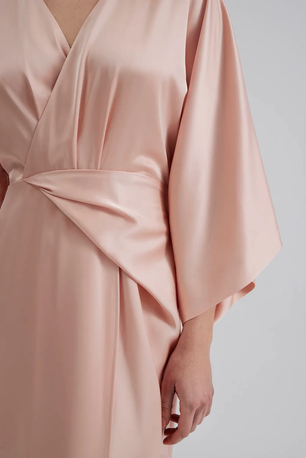 Wrap Style Short Sleeve Maxi Dress