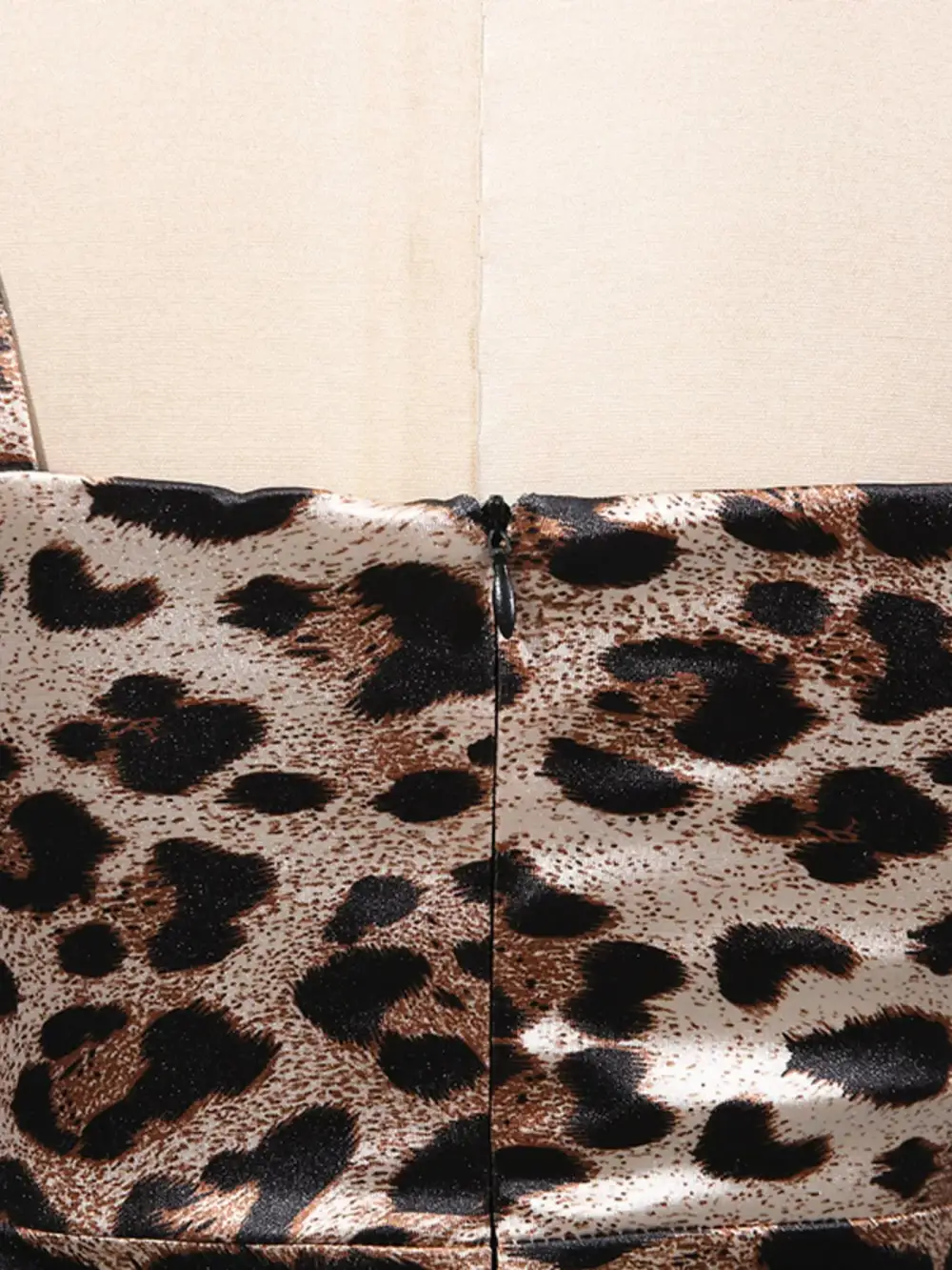 Animal Print Slit Midi Dress