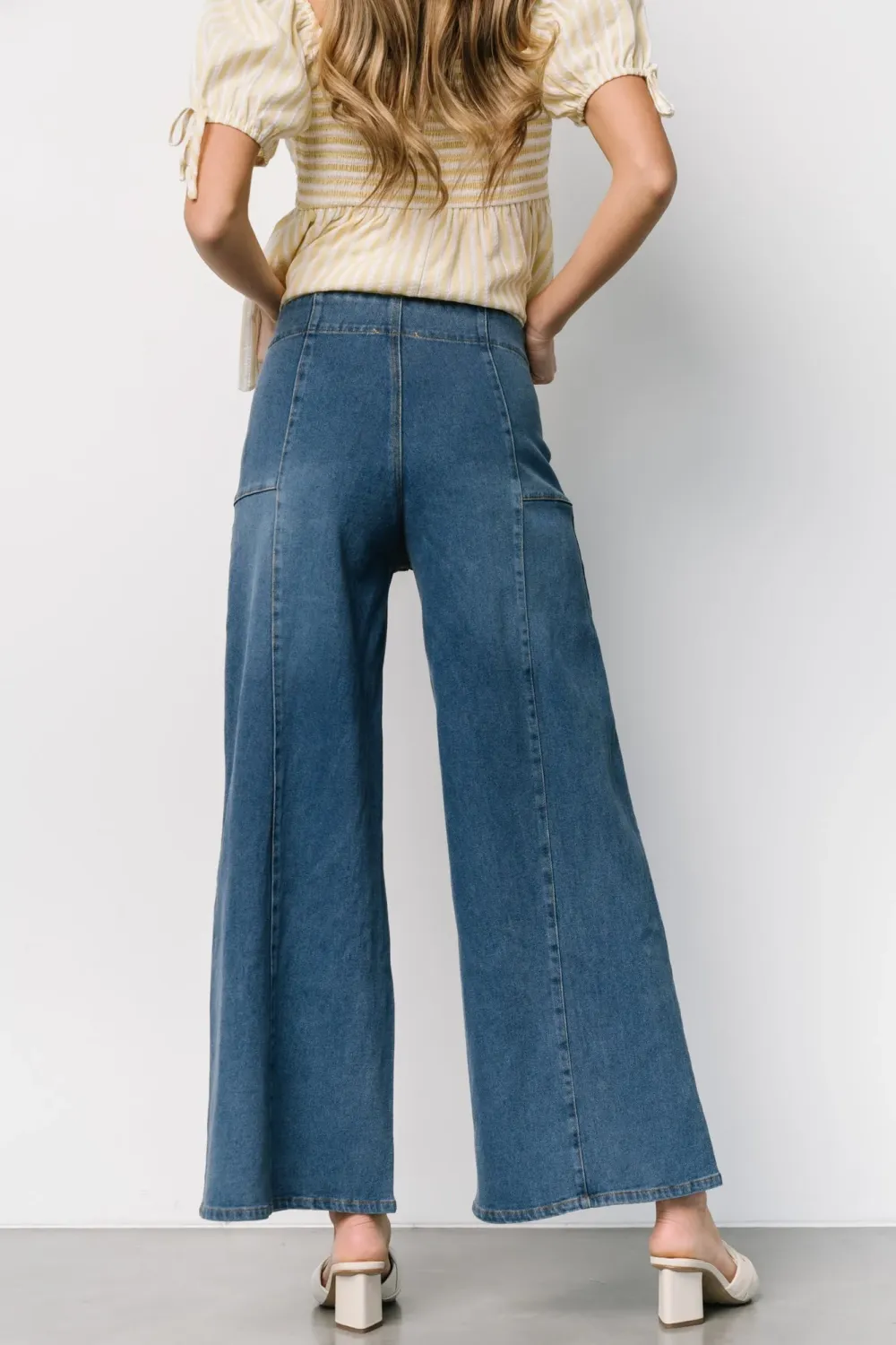 Classic Basic Retro Loose Denim Pants