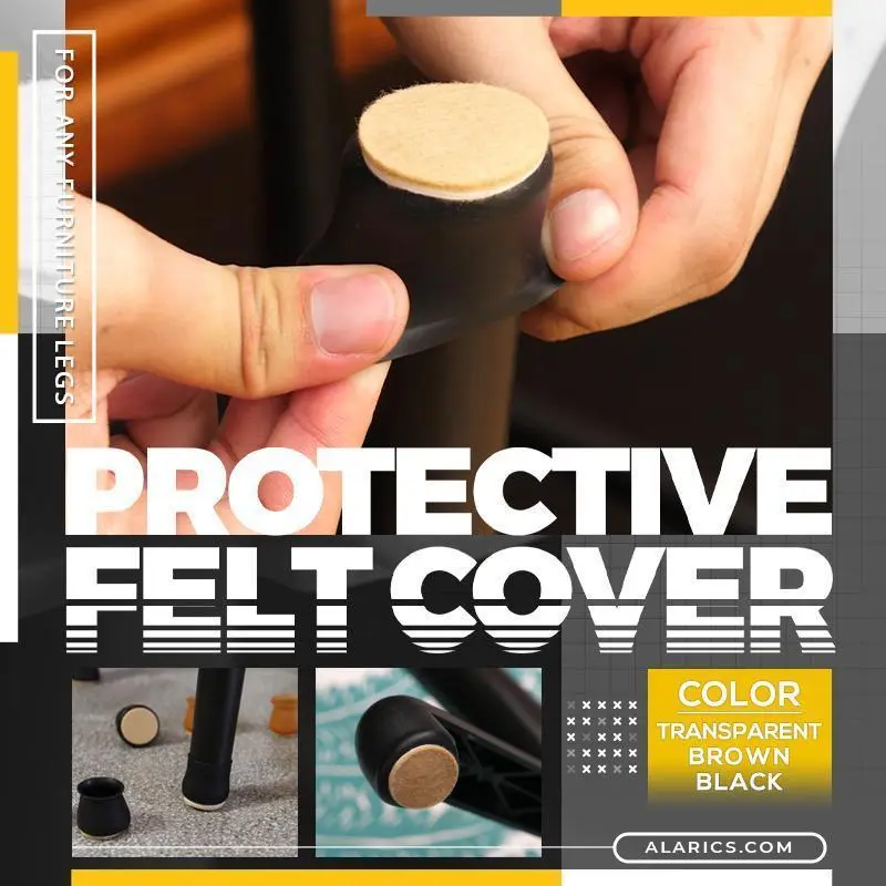 Felt Table Chair Protective Cover(1 set*4 Pcs)