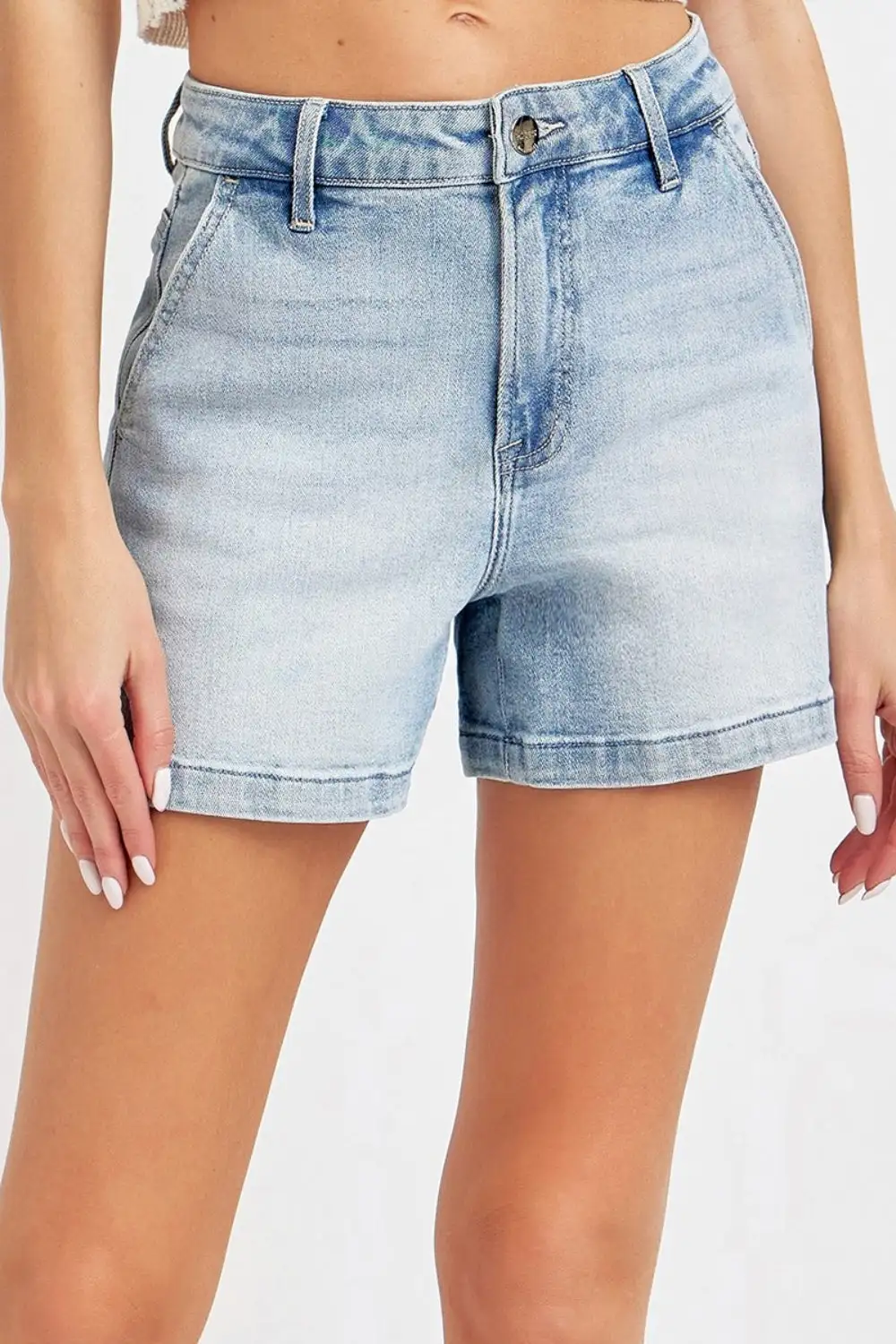 High Rise Shorts Denim Pants
