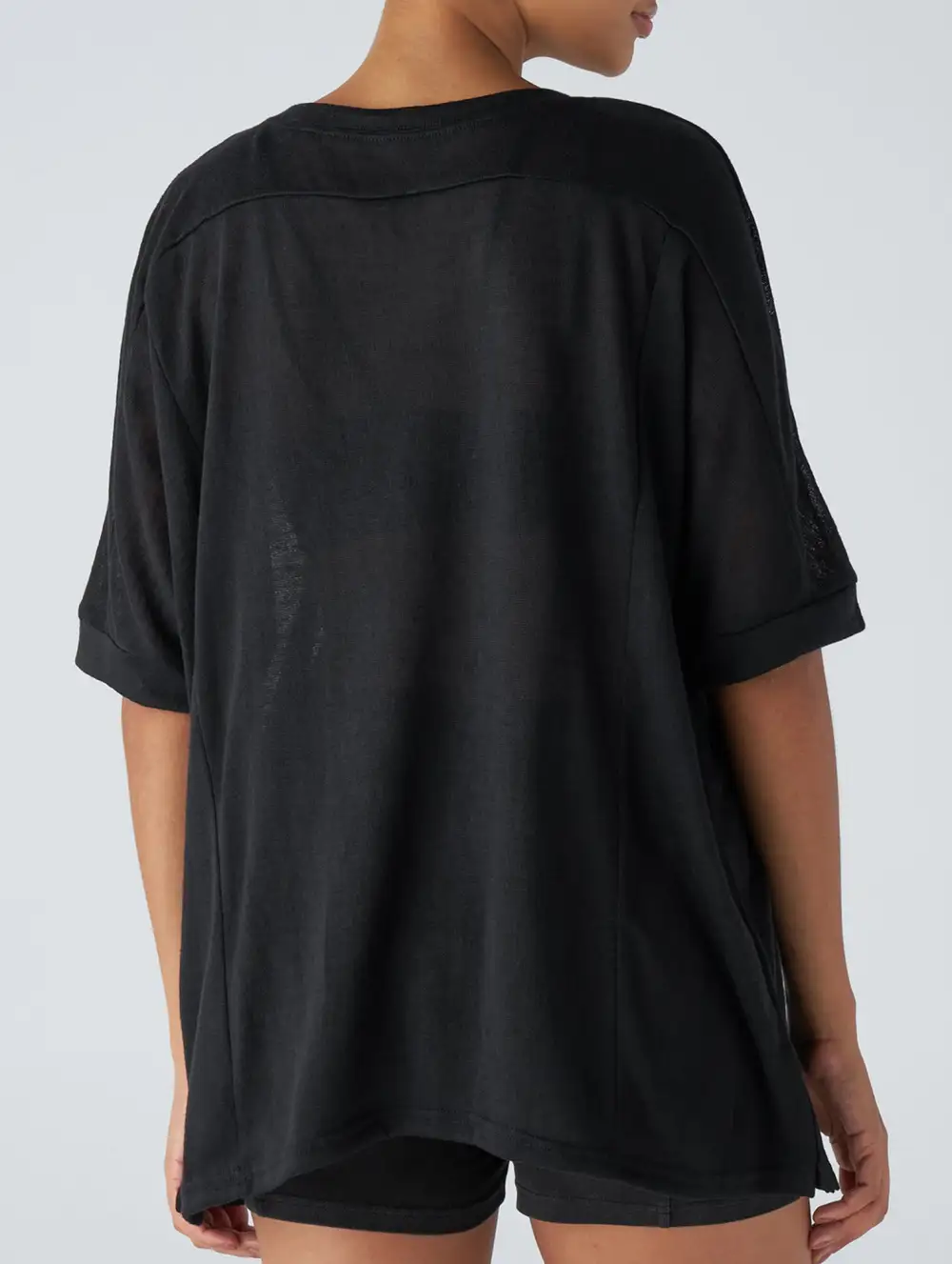 Oversized Knit Crew Neck Tee