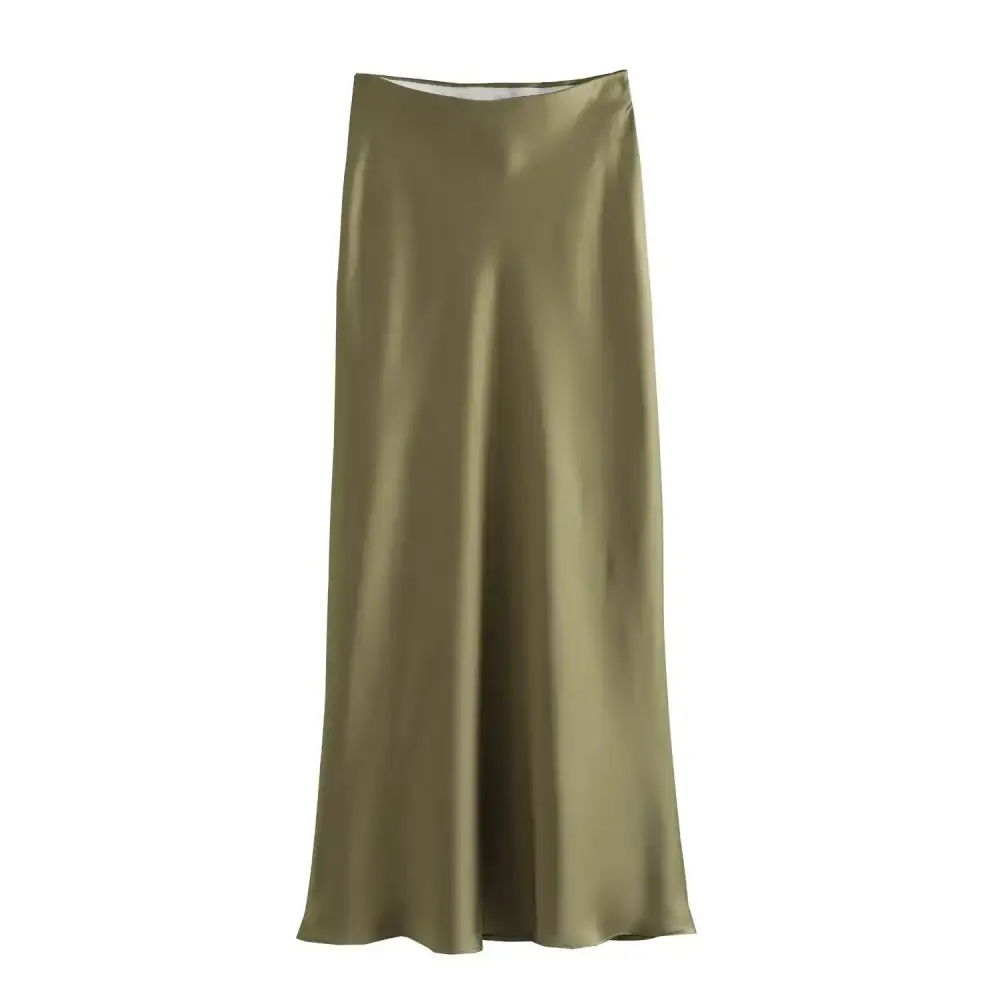 Everyday Satin Pencil High Waist Skirt