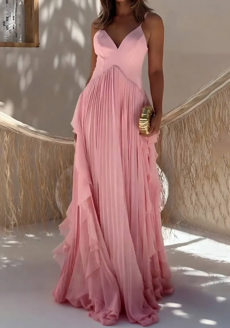 Resort Delicate Layered Patchwork Maxi Dress