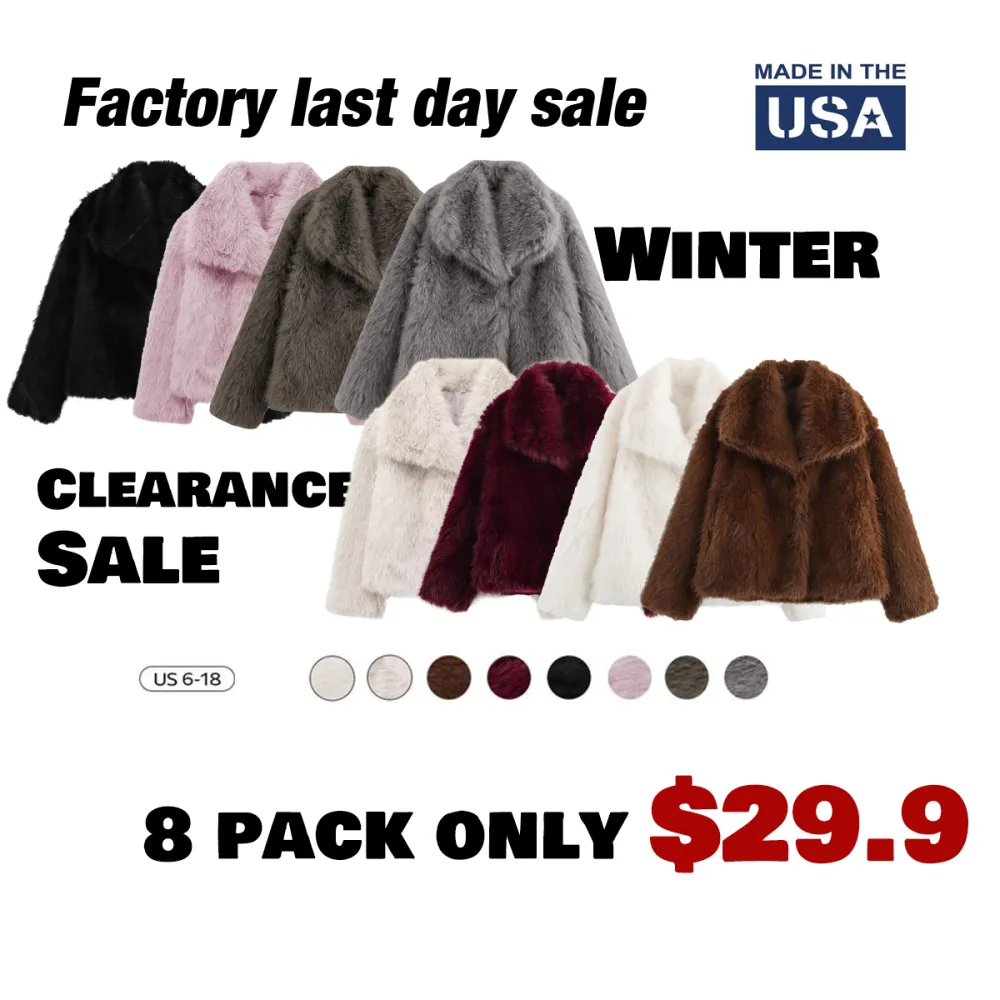 Women's Luxurious Oversize Solid Color Wide Lapel Snap Closure Fuzzy Thermal Outerwear, Fall & Winter Long Sleeve Outerwear, Faux Fur Outfit