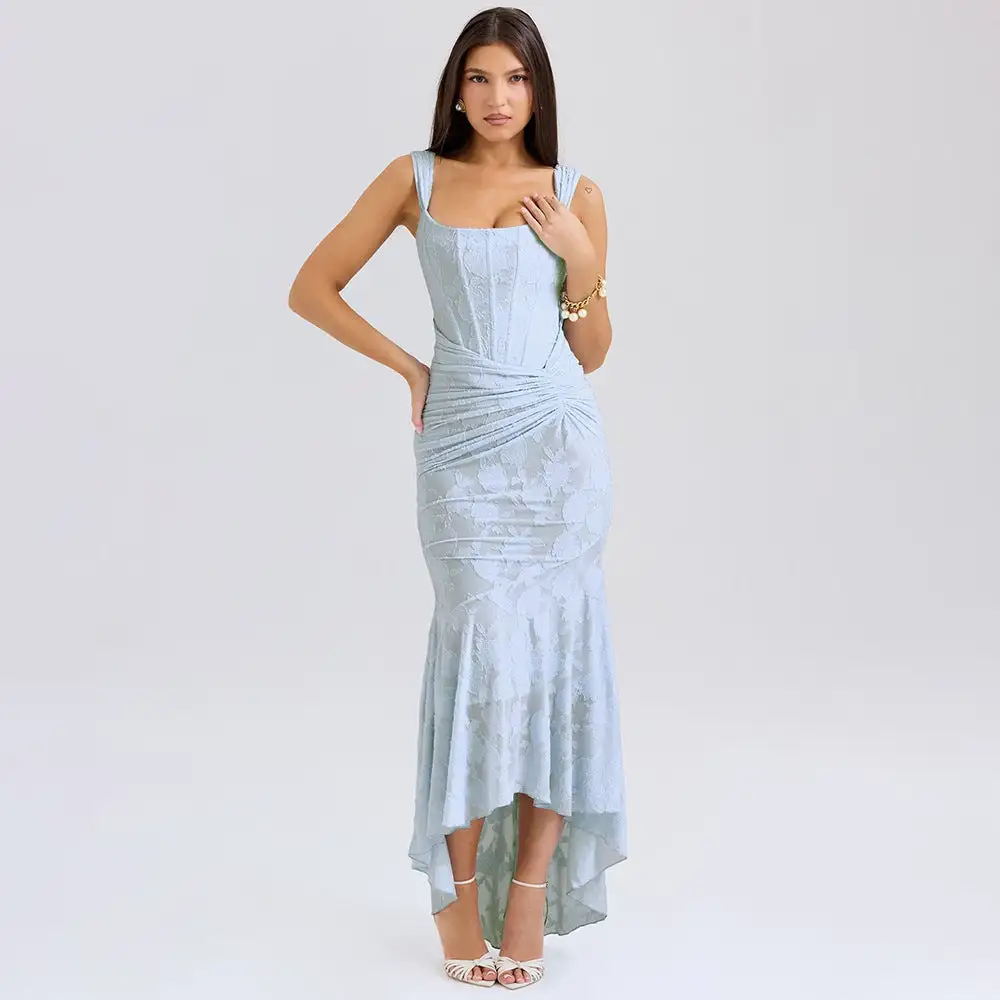 Strapless Off Shoulder Maxi Dress