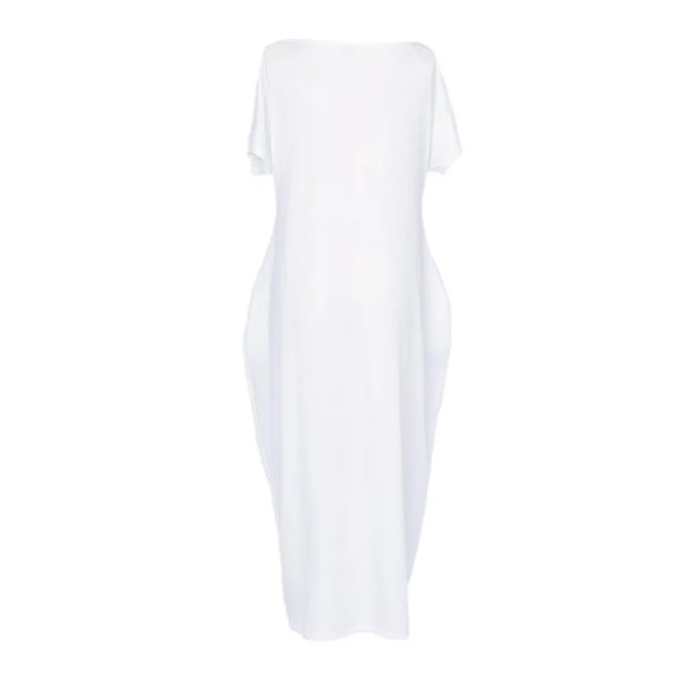 Women's Solid Color Batwing Sleeve Lounge Dress