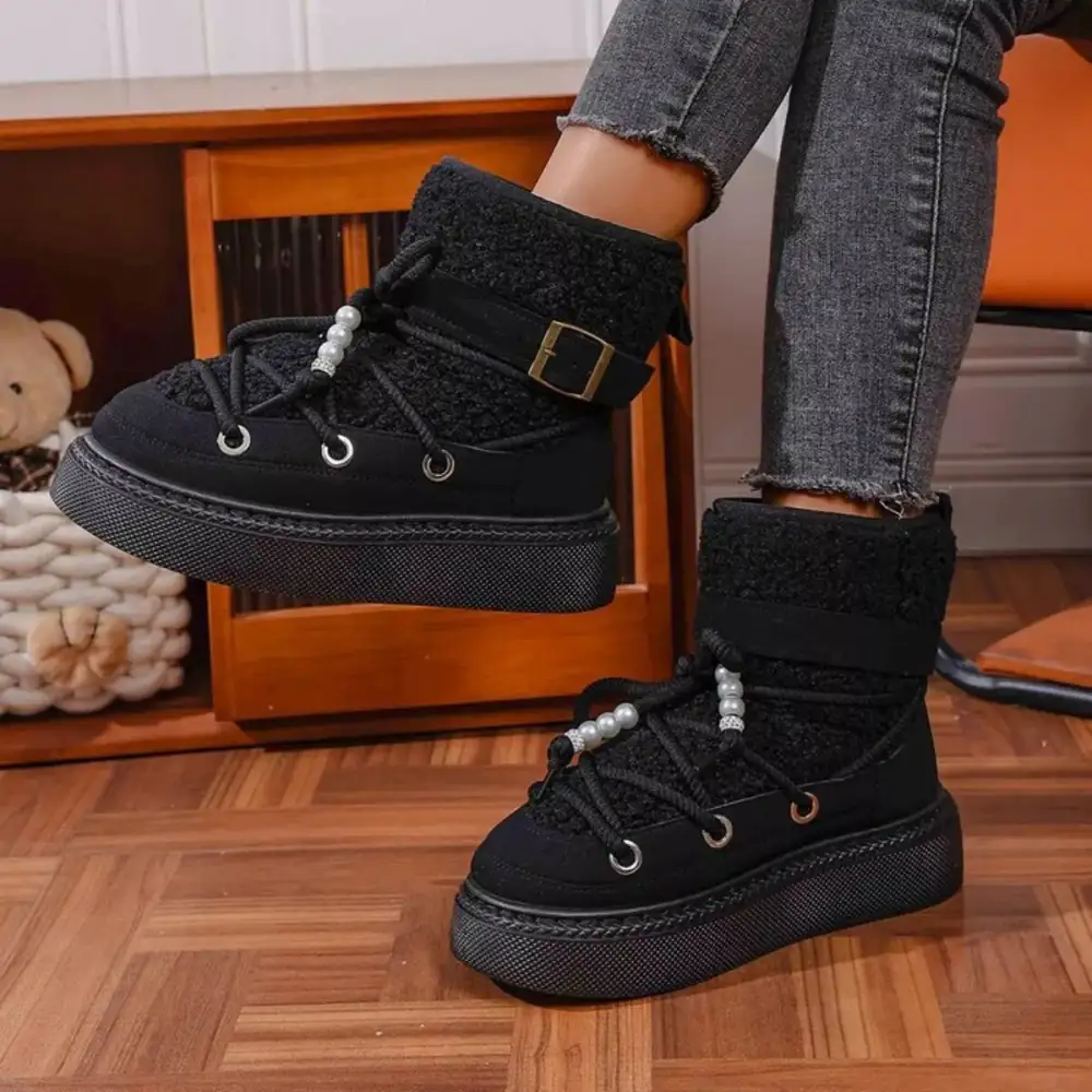 Refined Lace Up Platform Boots