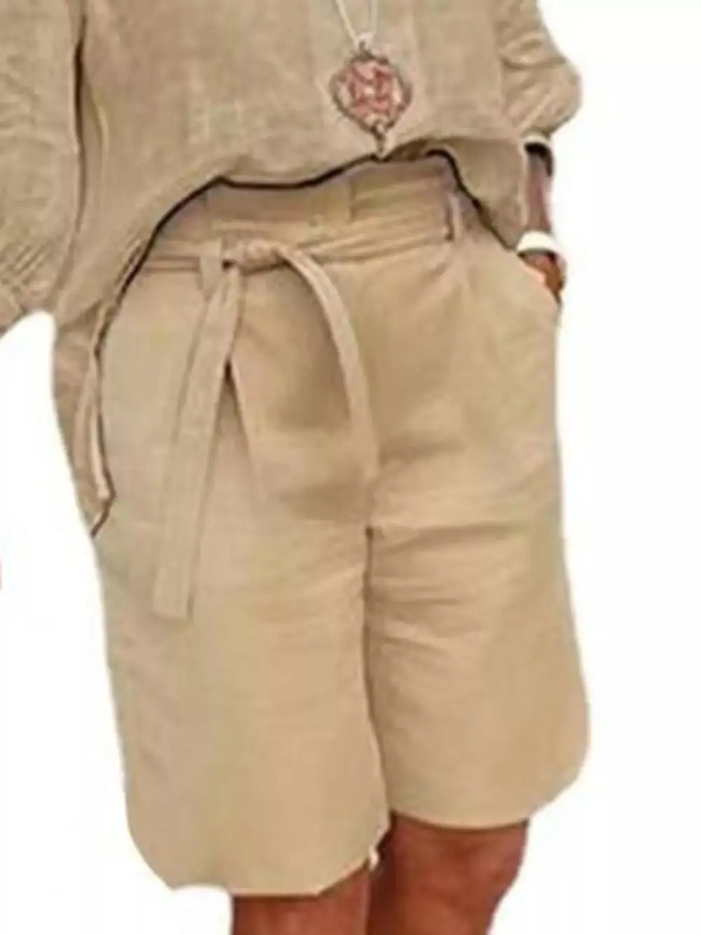 Johnny Collar Sleeve Top and Shorts Set