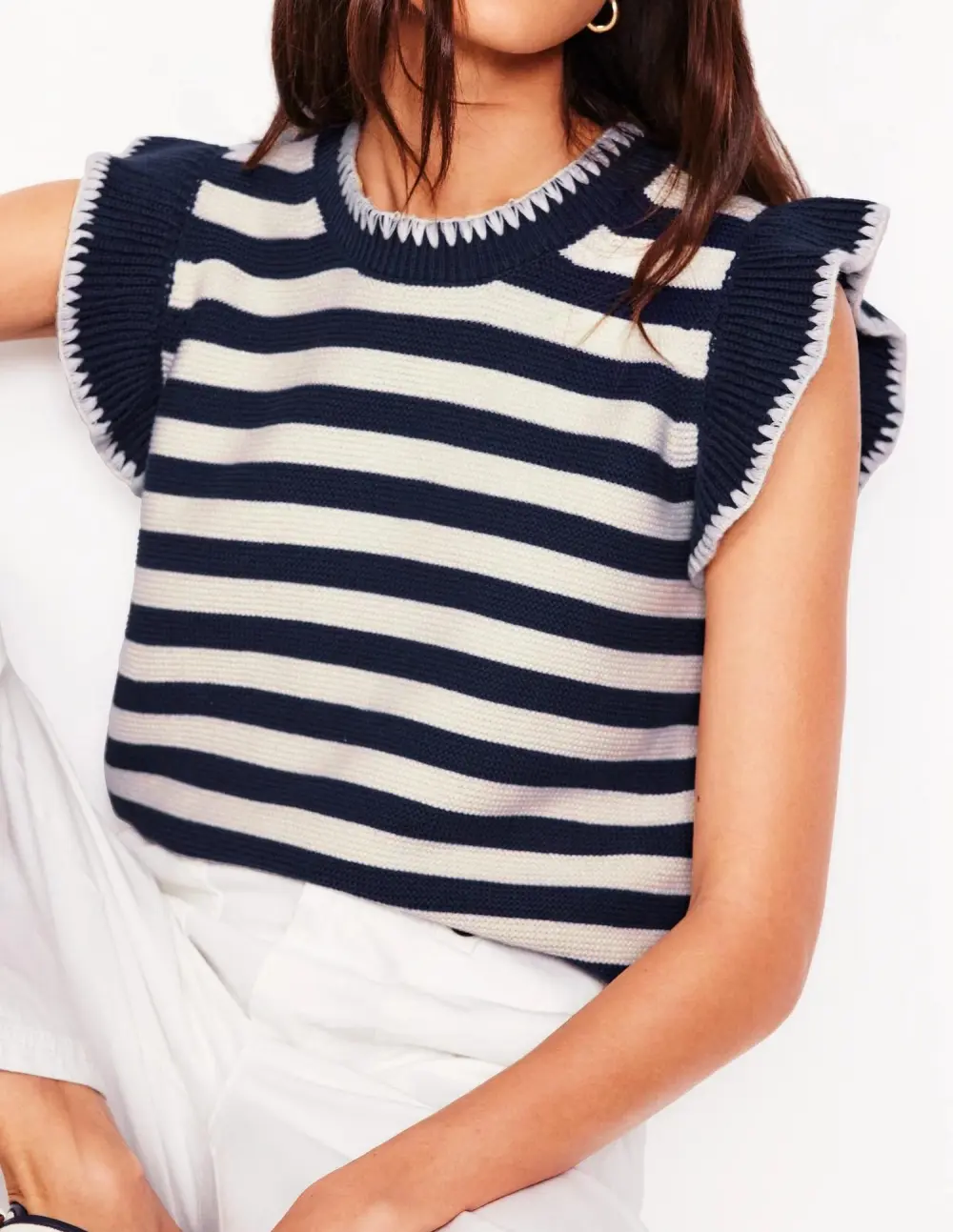 Regular Stitch Detail Vest