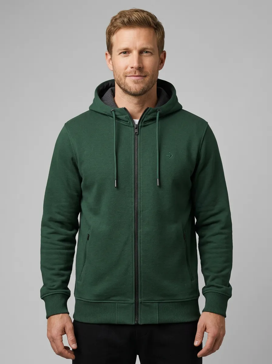 Training Zip-Up Hooded Active Look Men's Sport Jacket