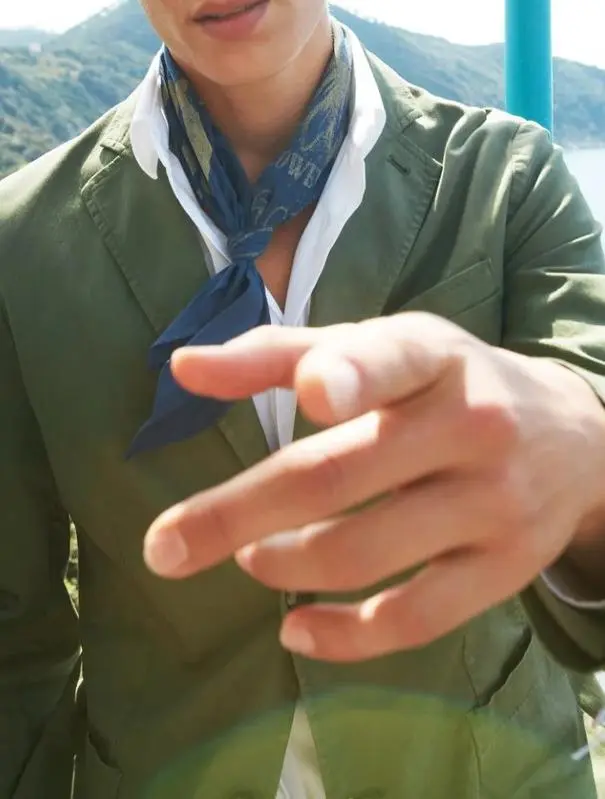 Green Men's Cotton Fashion Blazer