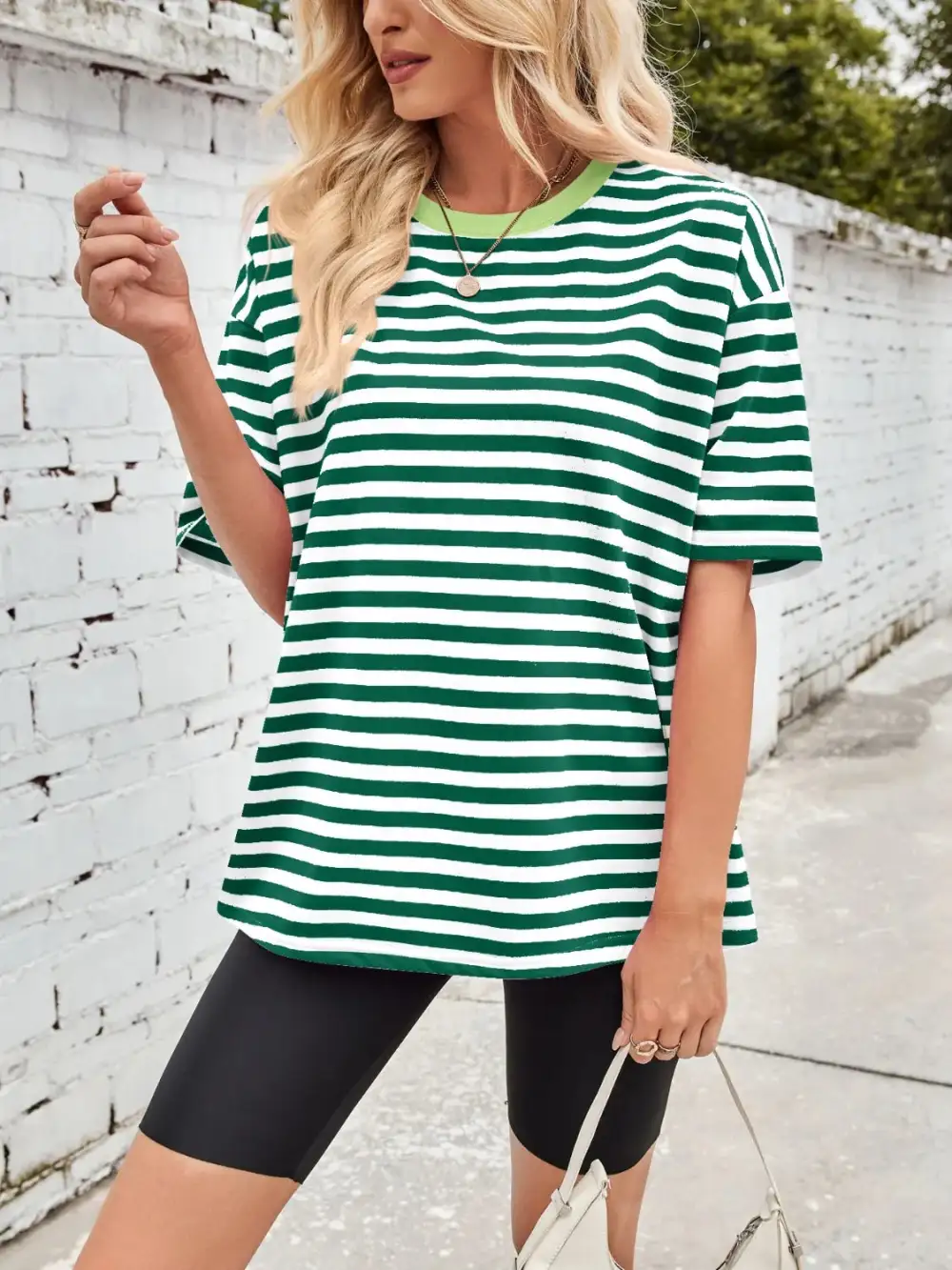 Striped Oversized Casual Tee
