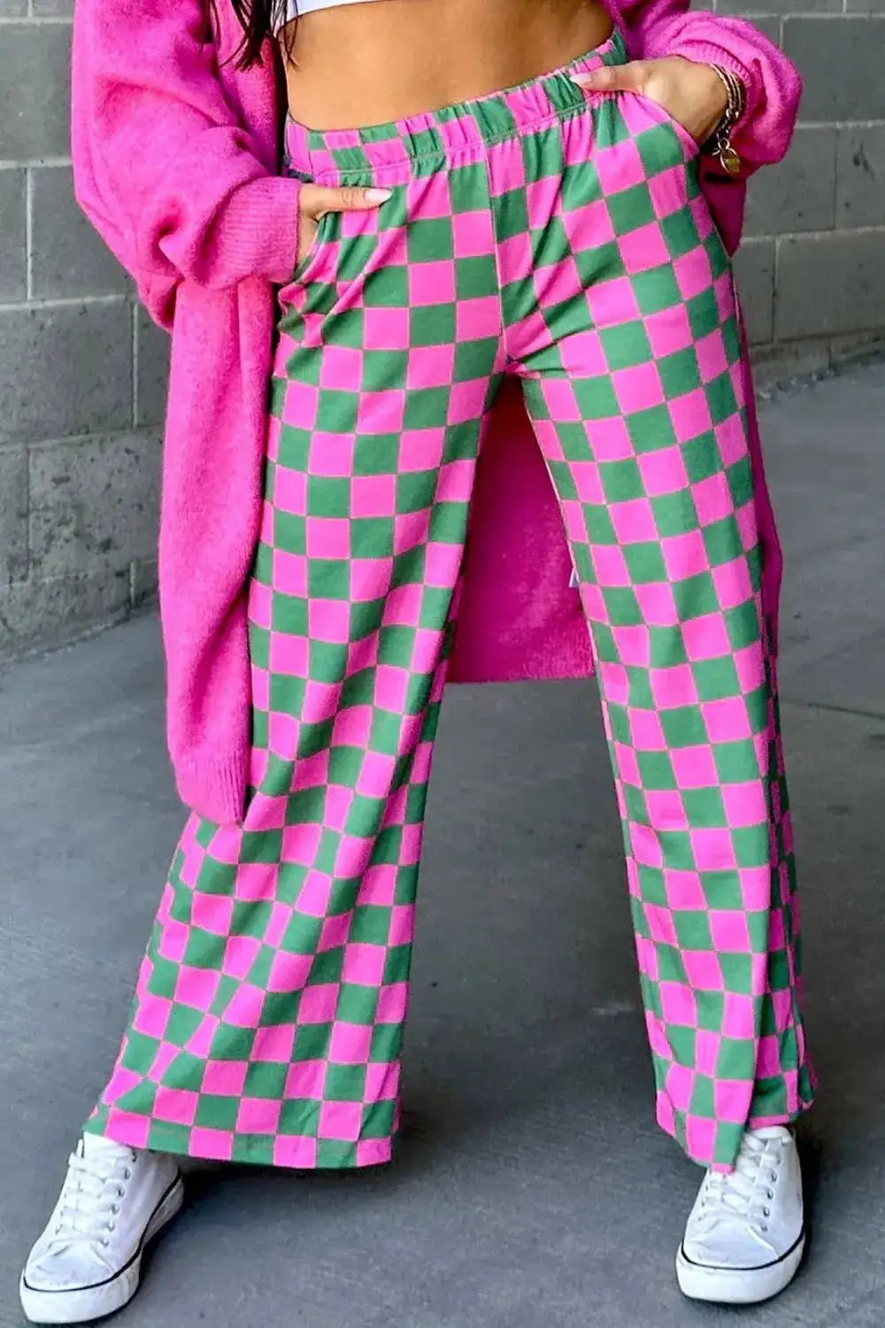 Relaxed Wide Leg Pocket Detail Pants