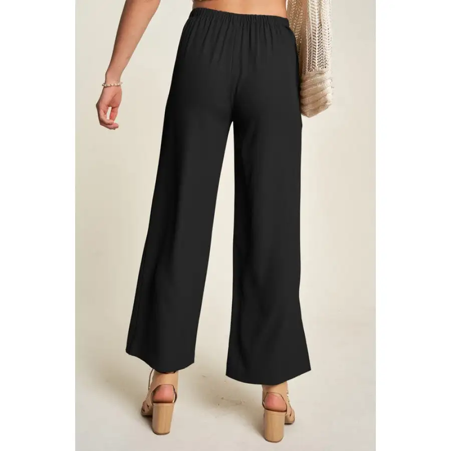 Wide Leg Mid Rise Pants