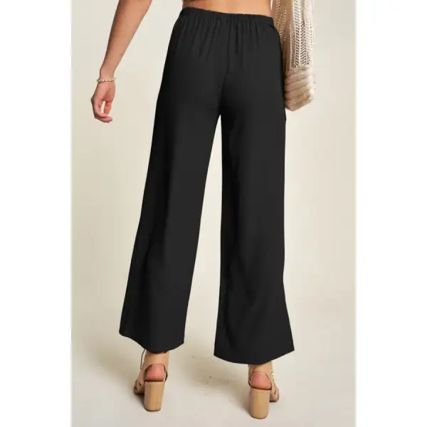 Wide Leg Mid Rise Pants