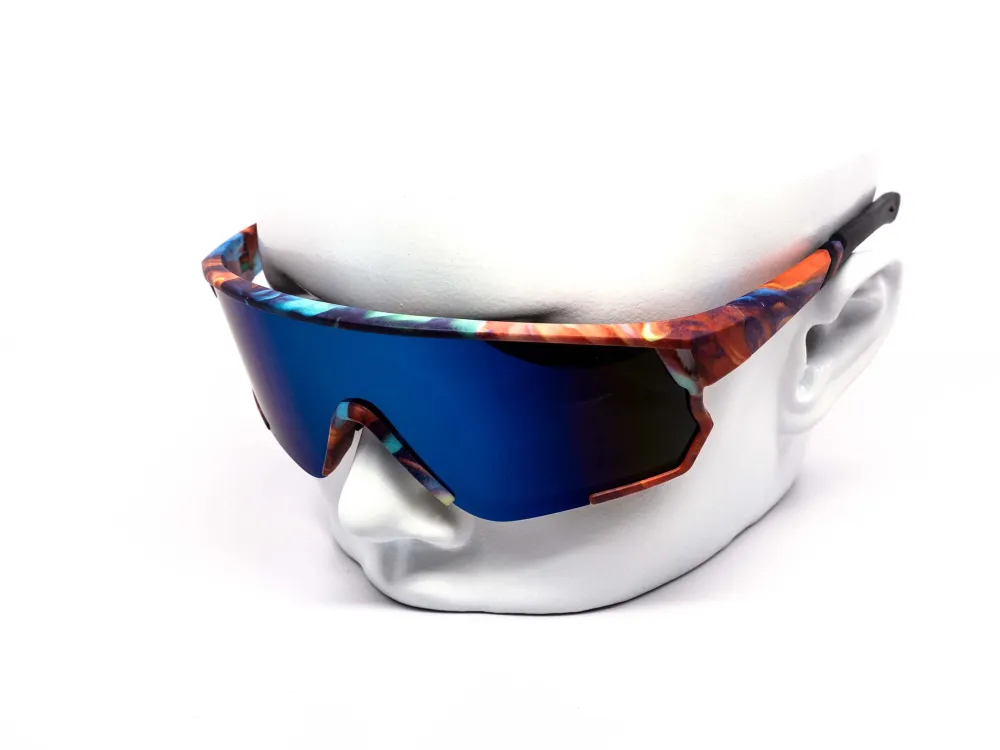 12-Pack Sport Shield Burnt Mirror Sunglasses