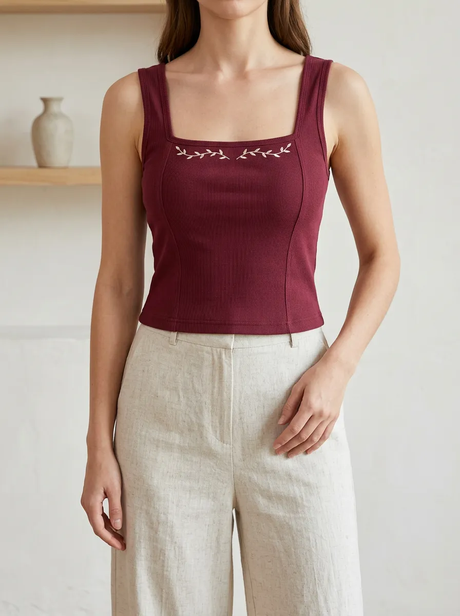 Ribbed Knit Layering Vest