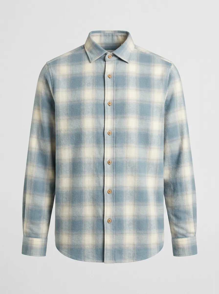 Modern Style Plaid Long-Sleeve Men's Long-Sleeve Shirt
