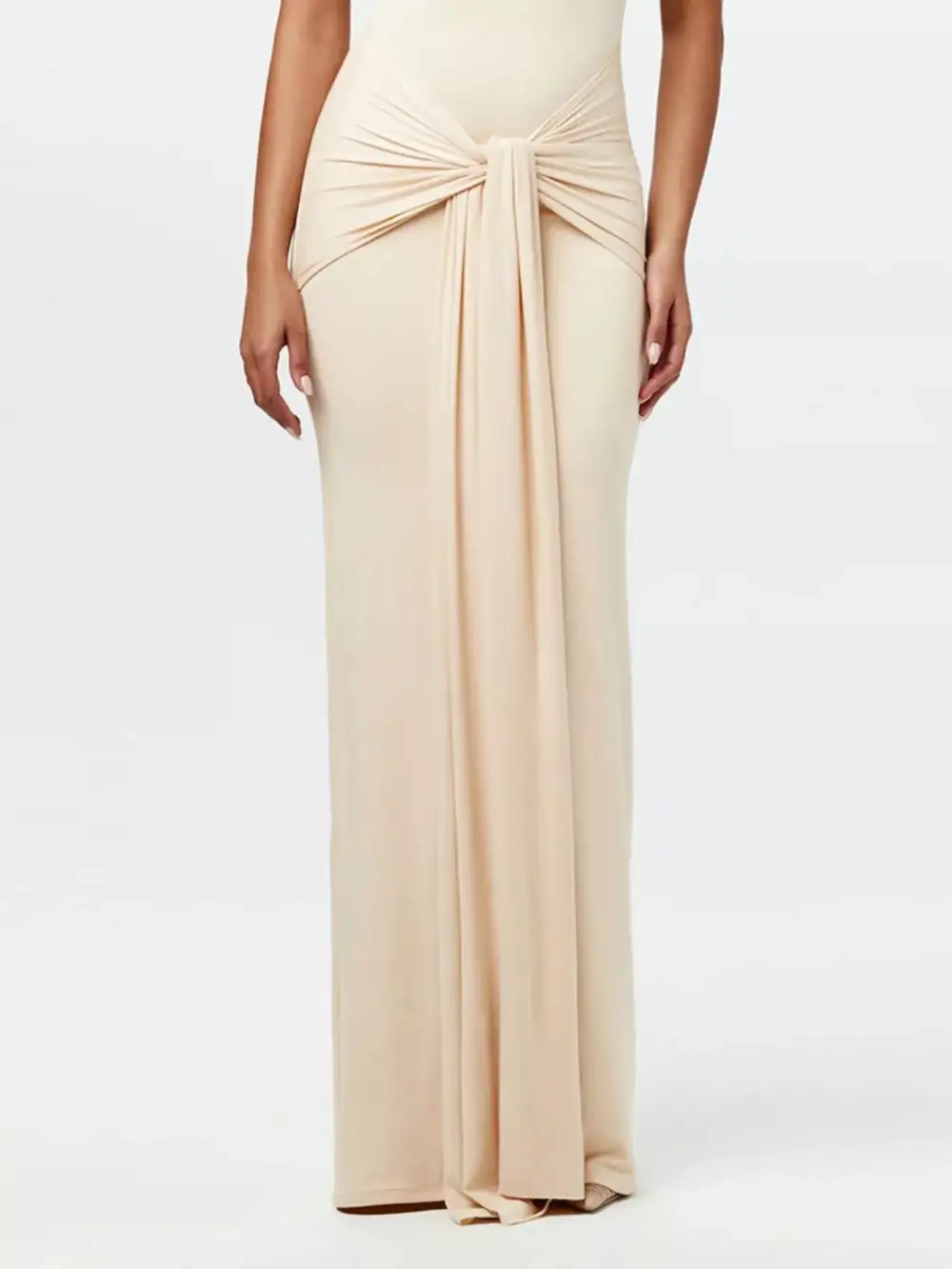 Mock Neck Sleeveless Maxi Dress