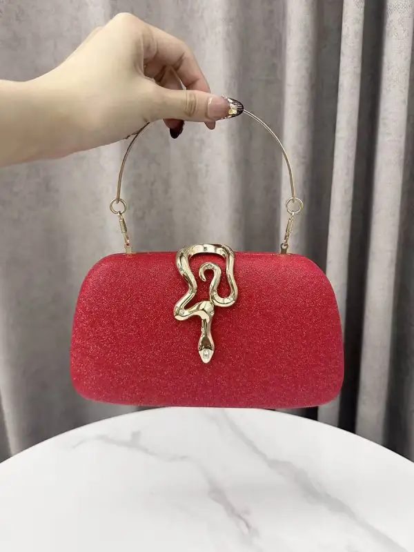 Asymmetric Chain Lock Crossbody Bag